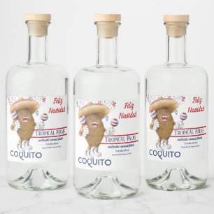 Étiquettes Pour Bouteilles De Liqueur Coquito Coconut Maracas