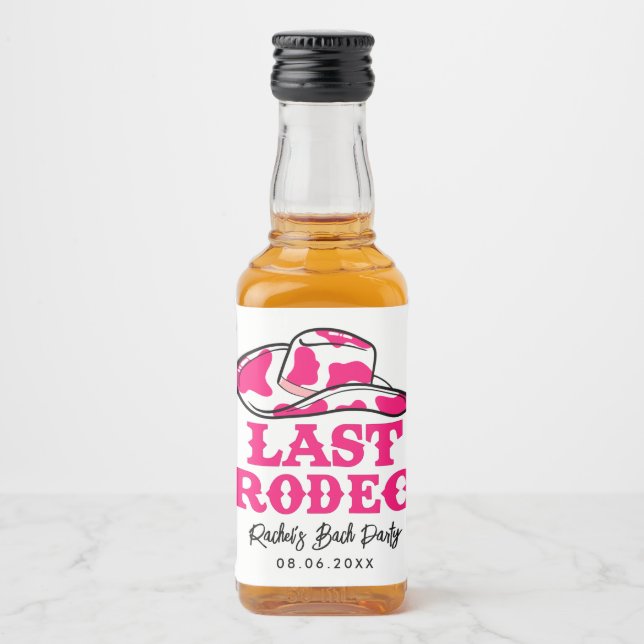 Étiquettes Pour Bouteilles De Liqueur Cowgirl Disco Dernier Rodéo Enterrement de Vie de  (Devant)