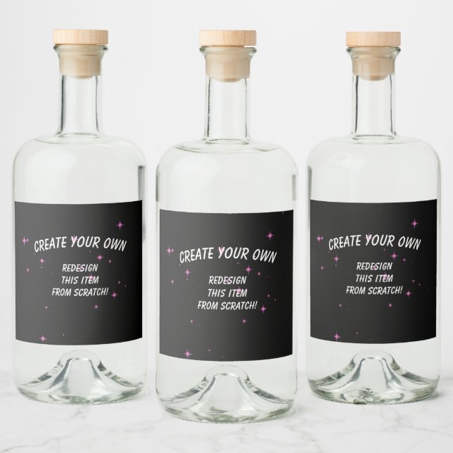 Étiquettes Pour Bouteilles De Liqueur Créez votre propre personnalisation (Bouteilles)