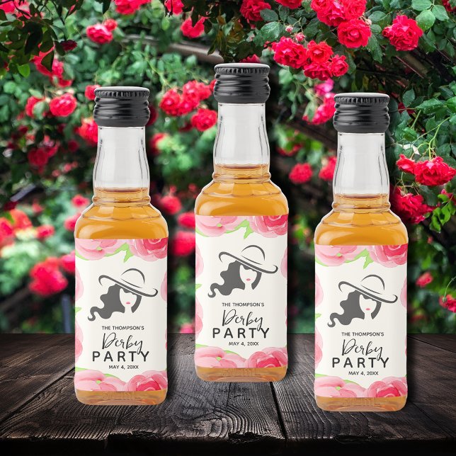Étiquettes Pour Bouteilles De Liqueur Derby Party Mini (Derby Party Mini Liquor Bottle Labels, serve at your party or give as favors.)