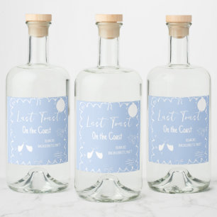 Étiquettes Pour Bouteilles De Liqueur Dernier toast sur la côte Bachelorette Week-end de