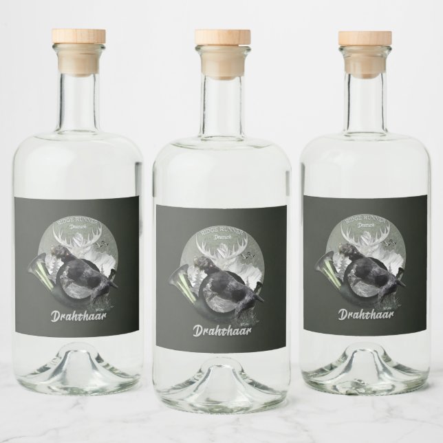 Étiquettes Pour Bouteilles De Liqueur Deutsch Drahthaar (Bouteilles)