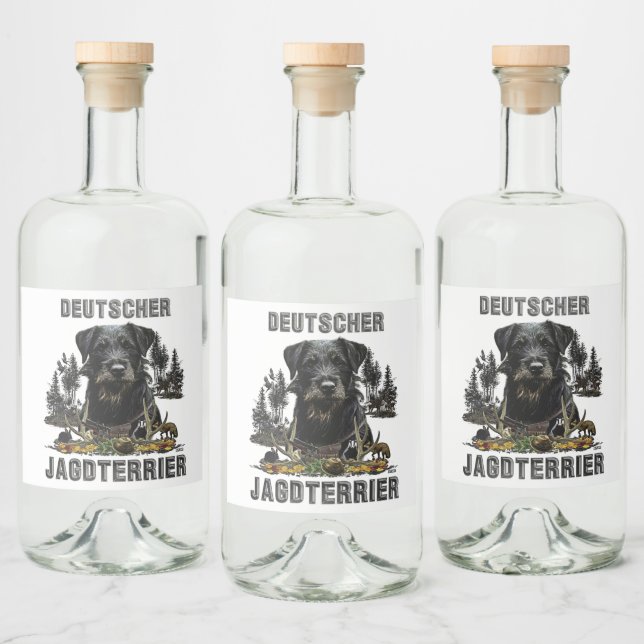 Étiquettes Pour Bouteilles De Liqueur  Deutscher Jagdterrier  (Bouteilles)