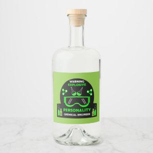 Étiquettes Pour Bouteilles De Liqueur Drôle Ingénieur Chimique Cadeaux