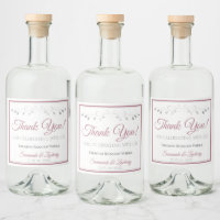 Dusty Rose Simple Elégant Mariage blanc Merci