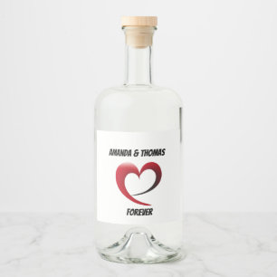 Étiquettes Pour Bouteilles De Liqueur "Ensemble toujours" Bouteille d'Esprit personnalis