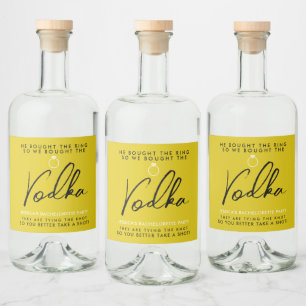 Étiquettes Pour Bouteilles De Liqueur Enterrement de vie de jeune fille drôle et chic