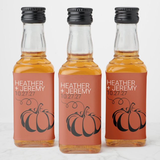 Étiquettes Pour Bouteilles De Liqueur Épice citrouille (Bouteilles)