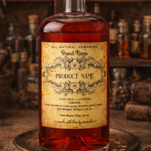 Étiquettes Pour Bouteilles De Liqueur Étiquettes de style apothicaire vintage antique