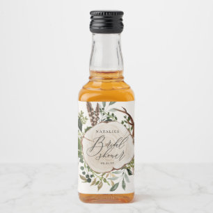 Étiquettes Pour Bouteilles De Liqueur Ferme rustique grange douche botanique