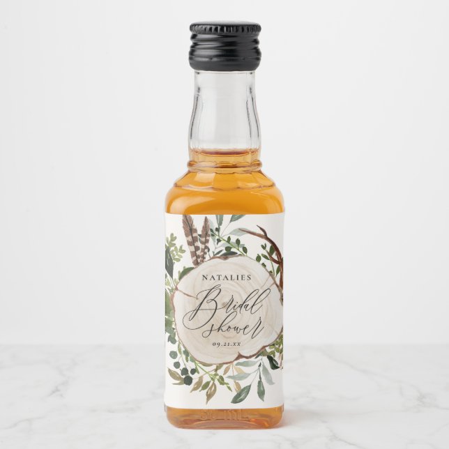 Étiquettes Pour Bouteilles De Liqueur Ferme rustique grange douche botanique (Devant)