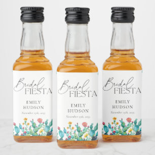 Étiquettes Pour Bouteilles De Liqueur Fête des mariées mexicaine Cactus Fiesta