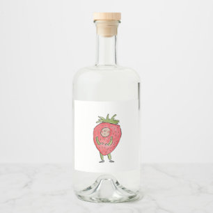Étiquettes Pour Bouteilles De Liqueur Fraise