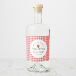 Étiquettes Pour Bouteilles De Liqueur Fraise Berry Premier pique-nique Anniversaire