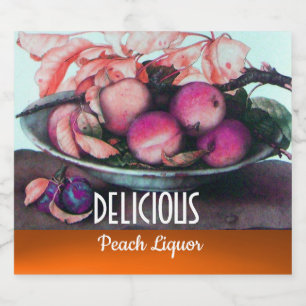 Étiquettes Pour Bouteilles De Liqueur FRUITS DE SAISON / PEACHES Peach Liqueur