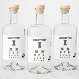 Étiquettes Pour Bouteilles De Liqueur Funny Drunk Hillbilly Sobriety Test