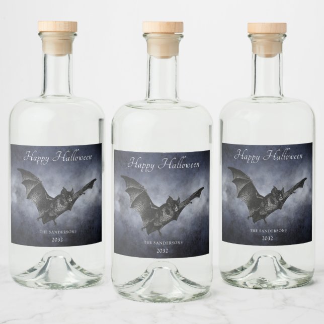 Étiquettes Pour Bouteilles De Liqueur Halloween Déplaisant chauve-souris volant Personna (Bouteilles)