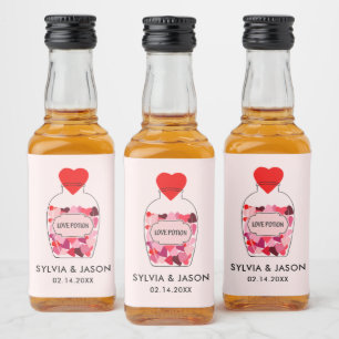 Étiquettes Pour Bouteilles De Liqueur Heureuse Sainte-Valentin Love Potion Personnalisé