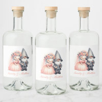 Jardin Whimsical Gnome Bride Groom Orange Mariage