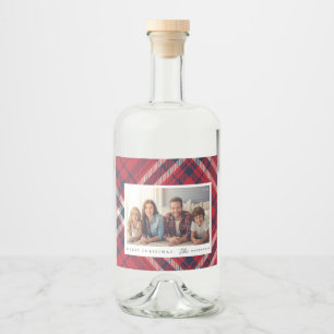 Étiquettes Pour Bouteilles De Liqueur Joyeux Noël Joyeux Noël personnalisé Photo de fami