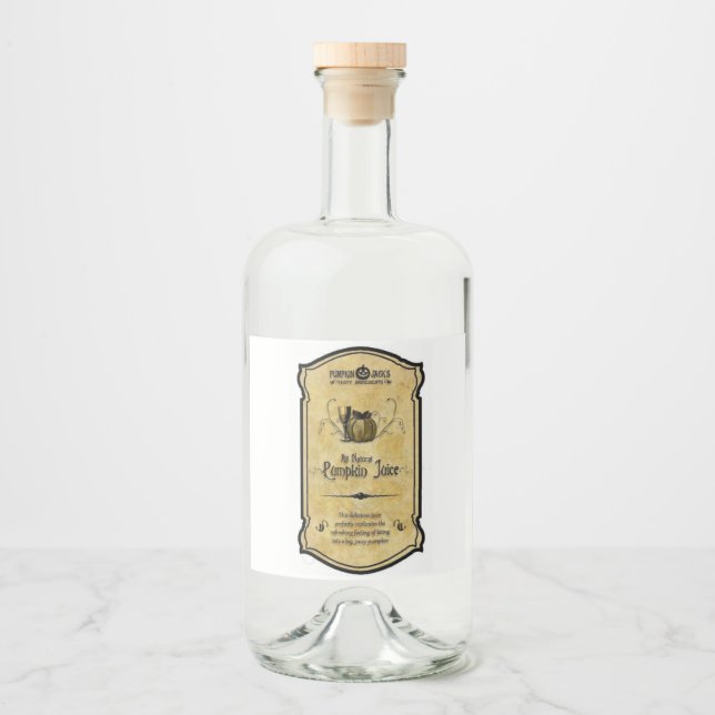 Étiquettes Pour Bouteilles De Liqueur Jus citrouille (Devant)