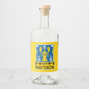 Étiquettes Pour Bouteilles De Liqueur Kräftskiva - Parti suédois de l'écrevisse