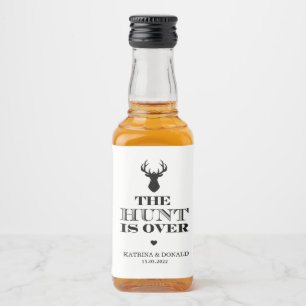 Étiquettes Pour Bouteilles De Liqueur La chasse au Mariage campagnard rustique