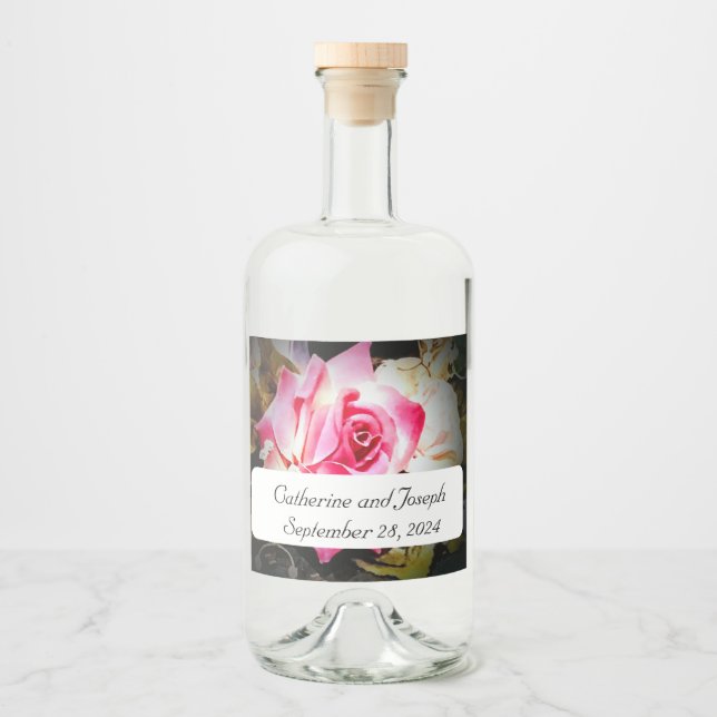 Étiquettes Pour Bouteilles De Liqueur L'amour est dans Bloom Rose Food and Beverage Étiq (Devant)
