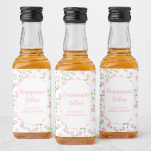 Étiquettes Pour Bouteilles De Liqueur L'amour est en fleurs Signature Cocktail Floral Ro