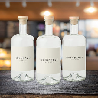 Étiquettes Pour Bouteilles De Liqueur Legendaddy pour légendaire papas simple minimal