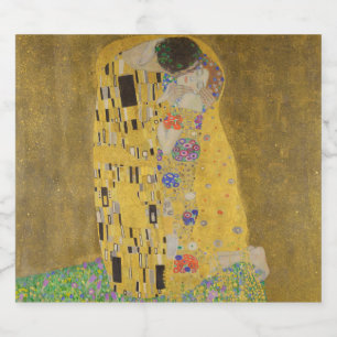 Étiquettes Pour Bouteilles De Liqueur Les Amants enlacés par Gustav Klimt
