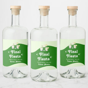 Étiquettes Pour Bouteilles De Liqueur Lime Green Citrus Final Fiesta Bachelorte