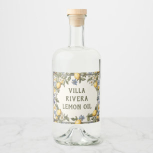 Étiquettes Pour Bouteilles De Liqueur Limoncello de texte personnalisé au citron antique
