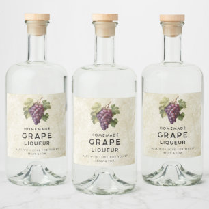 Étiquettes Pour Bouteilles De Liqueur liqueur de raisin vintage recette maison