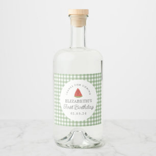 Étiquettes Pour Bouteilles De Liqueur Little Sweet Melon Premier anniversaire