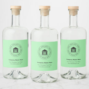 Étiquettes Pour Bouteilles De Liqueur Logo d'entreprise   Name   Étiquettes de bouteille