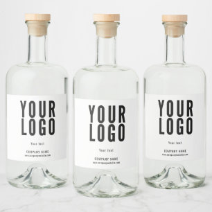 Étiquettes Pour Bouteilles De Liqueur Logo personnalisé Minimaliste