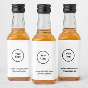 Étiquettes Pour Bouteilles De Liqueur Logo personnalisé simple et élégant ici compagnie