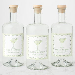 Étiquettes Pour Bouteilles De Liqueur "Marges & Mariage" Lime Bachelorette Tequila