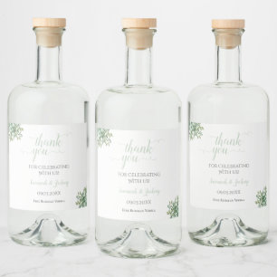 Étiquettes Pour Bouteilles De Liqueur Mariage d'eucalyptus