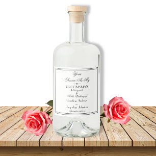 Étiquettes Pour Bouteilles De Liqueur Mariage élégant Serez-vous mon Groomsman Propositi