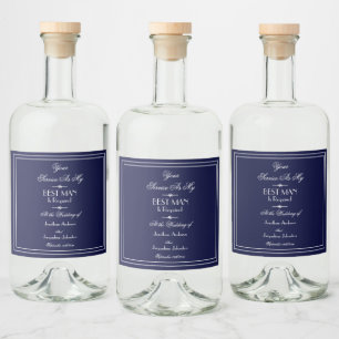 Étiquettes Pour Bouteilles De Liqueur Mariage moderne Serez-vous ma meilleure propositio