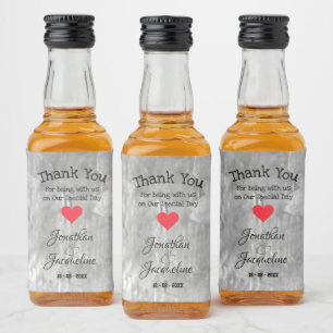 Étiquettes Pour Bouteilles De Liqueur Mariage Rustique Merci Cadeau Noms Mini