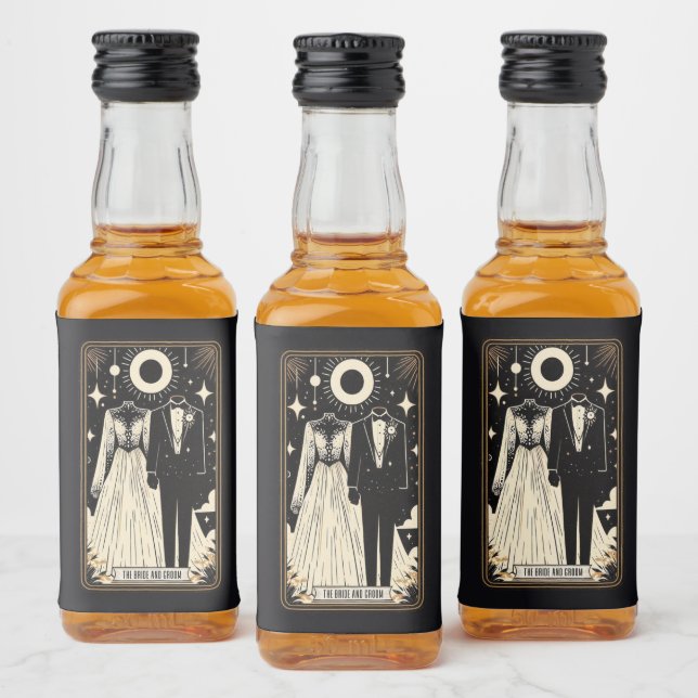 Étiquettes Pour Bouteilles De Liqueur Mariage Tarot mariée et mariée (Bouteilles)
