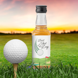 Étiquettes Pour Bouteilles De Liqueur Meilleur Tir de la Journée Cadeau de Golf