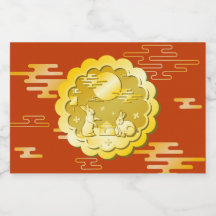 Mi-automne Festival Gold Mooncake Moon Rabbit