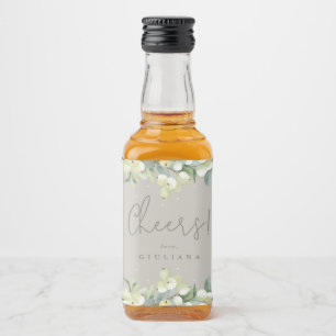 Étiquettes Pour Bouteilles De Liqueur Mini-Bachelorette de Bachelorette Greige & Eucalyp