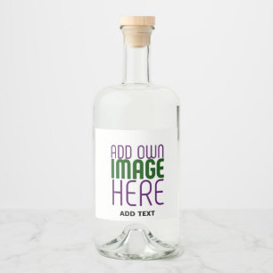 ÉTIQUETTES POUR BOUTEILLES DE LIQUEUR MODÈLE DE TEXTE D'IMAGE BLANCHE SIMPLE MODERNE