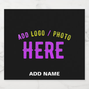 ÉTIQUETTES POUR BOUTEILLES DE LIQUEUR MODERNE ET MODERNE PERSONNALISABLE NOIR VÉRIFIÉ