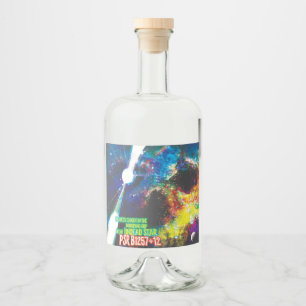 Étiquettes Pour Bouteilles De Liqueur Monde de zombies Halloween Galaxie d'Horreurs